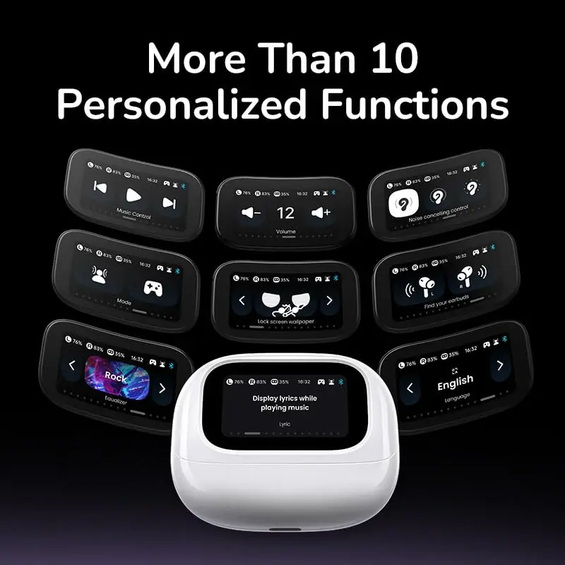 EARBUDS SANS FIL WIRELESS UGREEN HiTune T6 MAGIC AFFICHAGE INTELLIGENT Hi-Res AUDIO WHITE